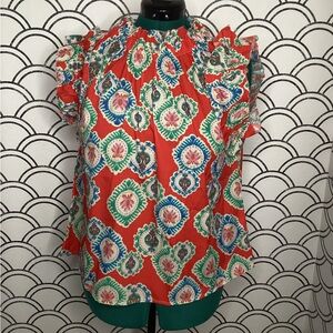 Avara Multicolor Paisley Blouse – Size M